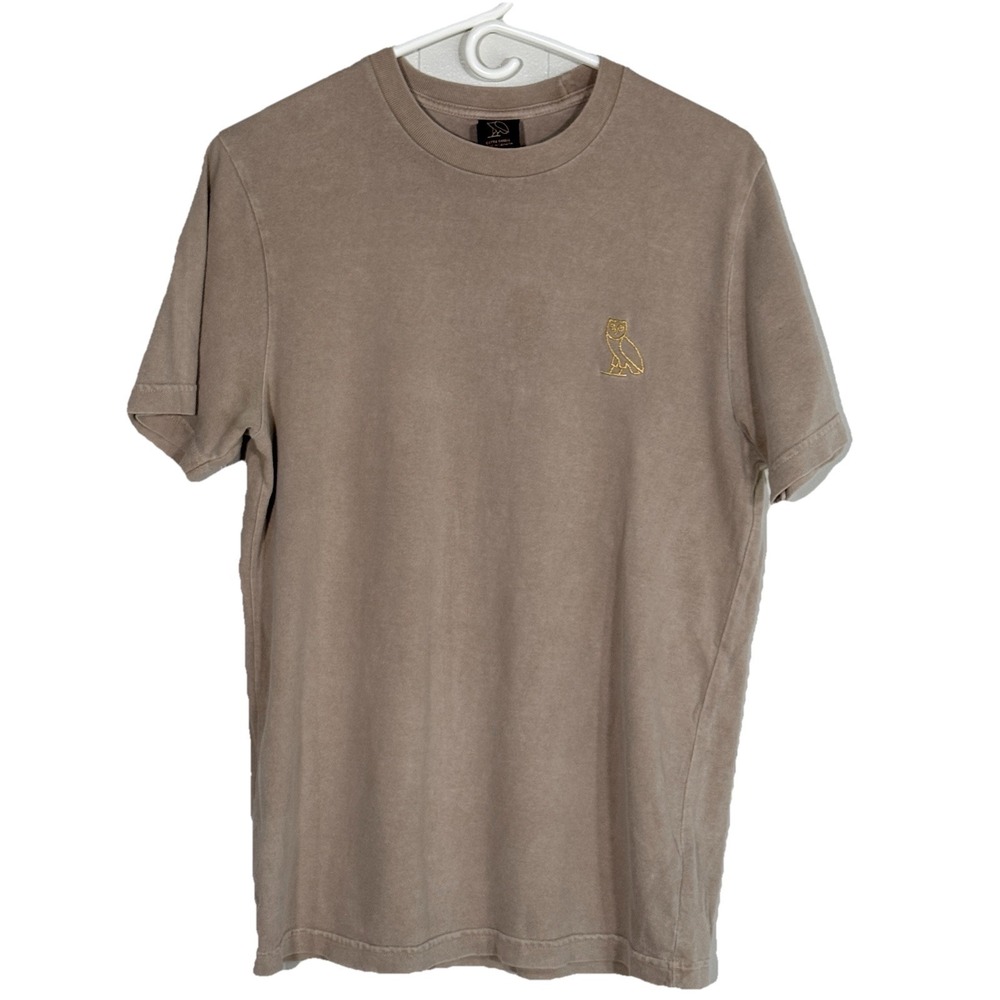 OVO October's Very Own Owl Logo T-Shirt Adult XS‎ Tan Gold Streetwear Tee